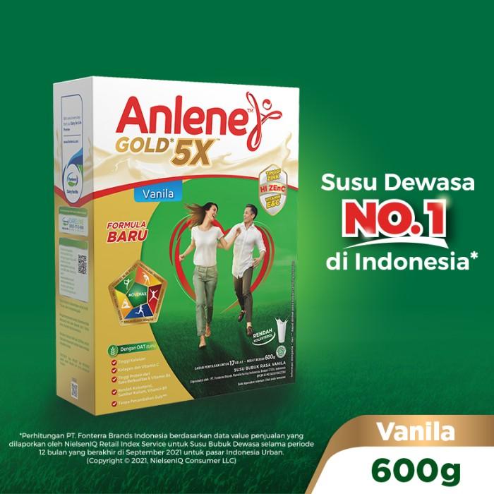 Gambar PTR Anlene Gold 5X Susu Bubuk Dewasa Vanila 600g - Tulang & Sendi dari fizra store id undefined Tokopedia