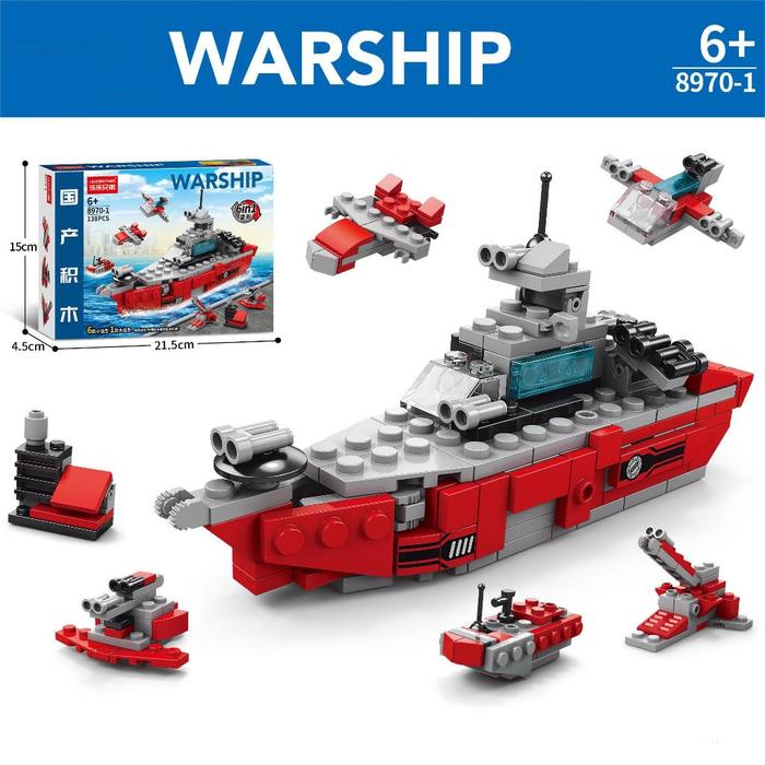 Gambar Blok 6-in-1 Tank Tempur Militer Model Bricks Blocks kendaraan lapis baja  fire brigat - Warship dari igc official undefined Tokopedia
