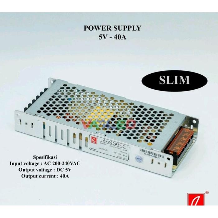 Gambar PEMBERSIH Power Supply TIPIS 200w 5v 40a slim 3cm switching 5 volt 40 dari Atracking 87 undefined Tokopedia