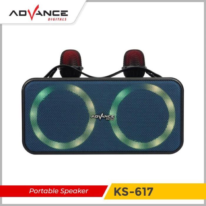 Gambar Speaker Advance KS-617 Free 2 Mic Wireless Speaker Karaoke Bergaransi 1 Tahun - Merah dari Advance DIgitals Store undefined Tokopedia