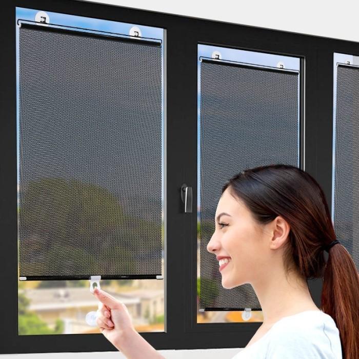 Gambar Tirai Jendela Penahan Sinar Matahari Roller Blind Curtain Black - 58 X125 CM dari tokogrosirboby undefined Tokopedia