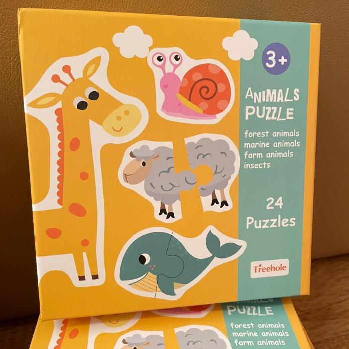 Gambar NEW PRODUCT TREEHOLE - JIGSAW MATCHING PUZZLES / PUZZLE KAYU TITIN - Animal dari Titin Kuebasah undefined Tokopedia