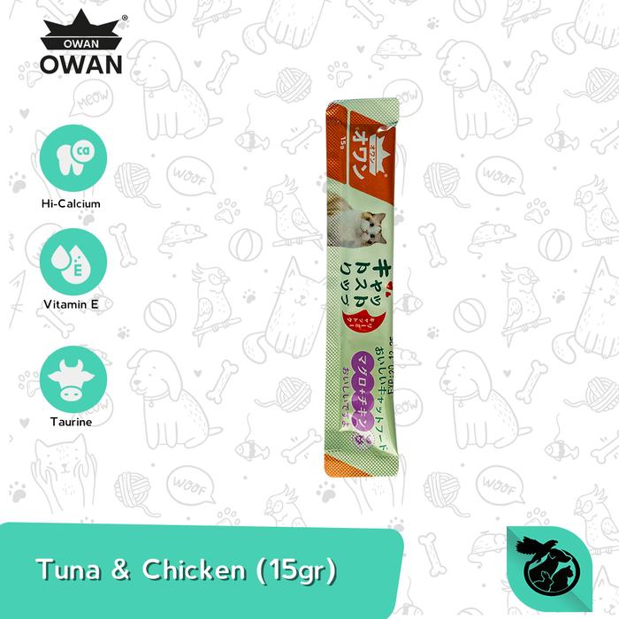 Gambar Snack Kucing Owan Cat Creamy Treats Liquid 15 Gram - TUNA CHICKEN dari Petshop Murah Jababeka undefined Tokopedia