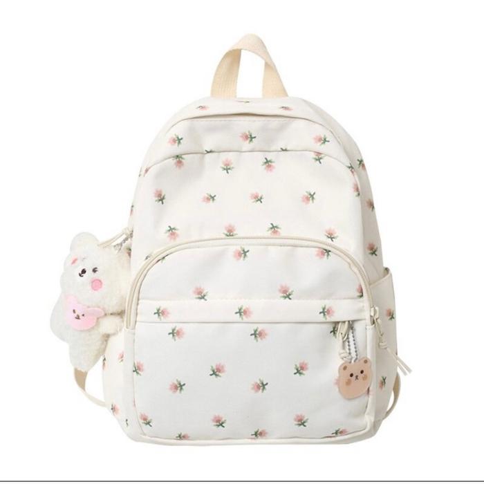 Gambar Tas sekolah Viral 2024 Model Bunga Tulip - Cream dari siskapatnershop undefined Tokopedia