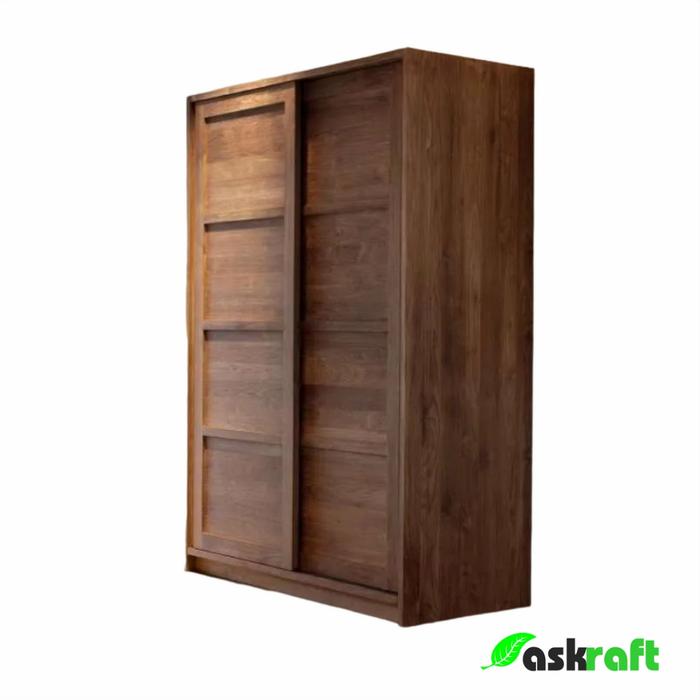 Gambar Askraft Lemari Pakaian Baju Kayu Jati Asli Pintu 2 & 3 Sliding - Pintu 2 dari Askraft undefined Tokopedia