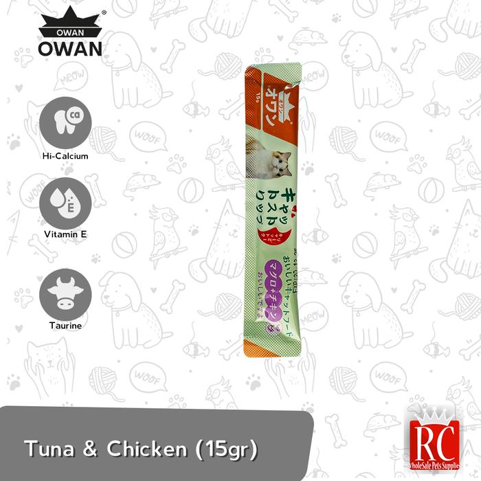 Gambar Snack Kucing Owan Cat Creamy Treats Liquid 15 Gram - TUNA CHICKEN dari RC Petshop Jakarta undefined Tokopedia