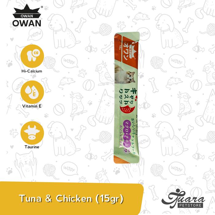 Gambar Snack Kucing Owan Cat Creamy Treats Liquid 15 Gram - TUNA CHICKEN dari Juara Petstore undefined Tokopedia
