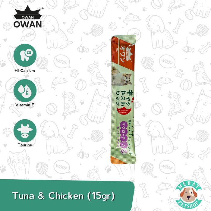Gambar Snack Kucing Owan Cat Creamy Treats Liquid 15 Gram - TUNA CHICKEN dari Petshop Hebat undefined Tokopedia