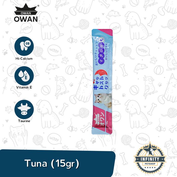 Gambar Snack Kucing Owan Cat Creamy Treats Liquid 15 Gram - TUNA dari Infinity Pet shop_NEW undefined Tokopedia