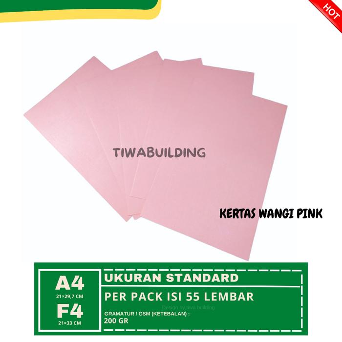 Gambar KERTAS WANGI/KERTAS UNDANGAN A4 F4 PERPACK ISI 55 LEMBAR - PINK, F4 dari tiwa building undefined Tokopedia
