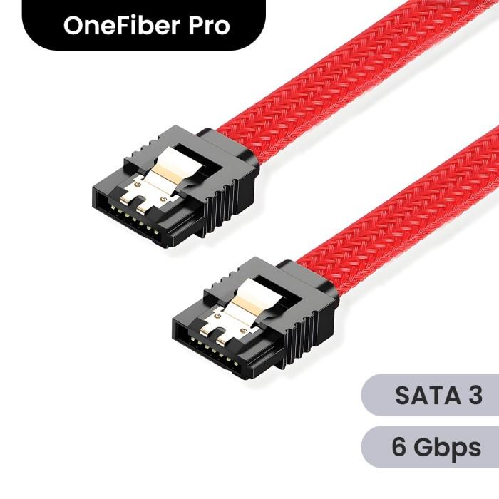 Gambar Kabel SATA 3 6 Gbps - Merah - 0.5 Meter 50 cm - Lurus-Lurus dari onefiber undefined Tokopedia