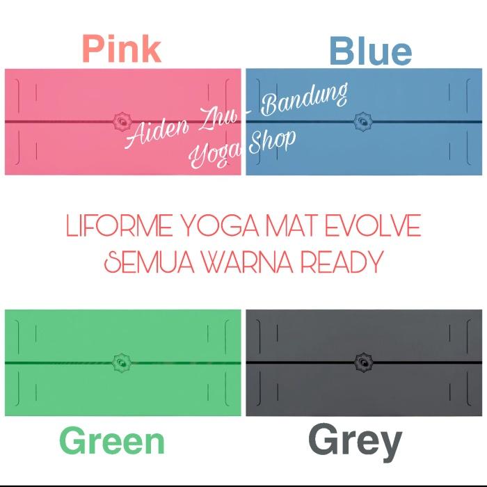 Gambar PTR LIFORME YOGA MAT EVOLVE GREY - Biru dari Zidancell23 undefined Tokopedia