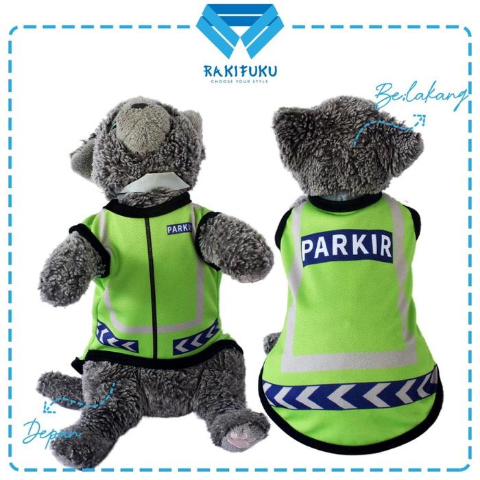 Gambar Baju Kucing Lucu Murah Seragam Rompi Parkir Hijau - XS dari Rakifuku undefined Tokopedia
