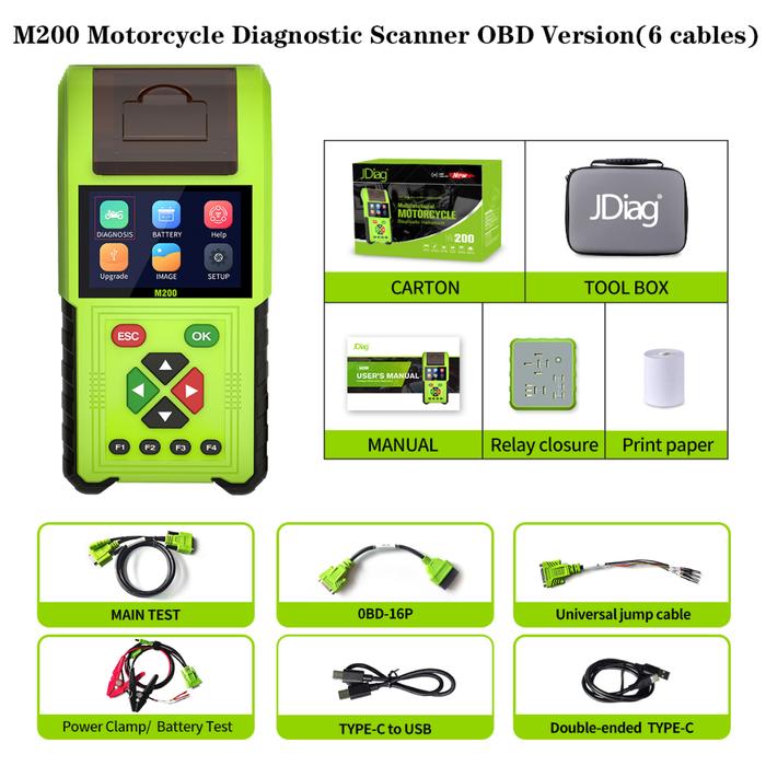Gambar M200 Motorcycle Diagnostic Scanner Untuk Semua Motor Paket Universal - STANDARD, abc dari AdhyaStoree undefined Tokopedia