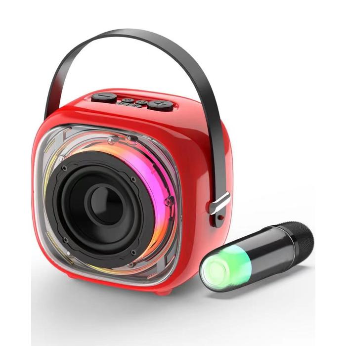 Gambar LENYES S226 Speaker + Microphone Karaoke Mini Portable Wireless KTV RGB LED Light Bluetooth 5.3 Alat Karaoke Full Set 1 Mic - Merah dari Gadgetmologyshop undefined Tokopedia