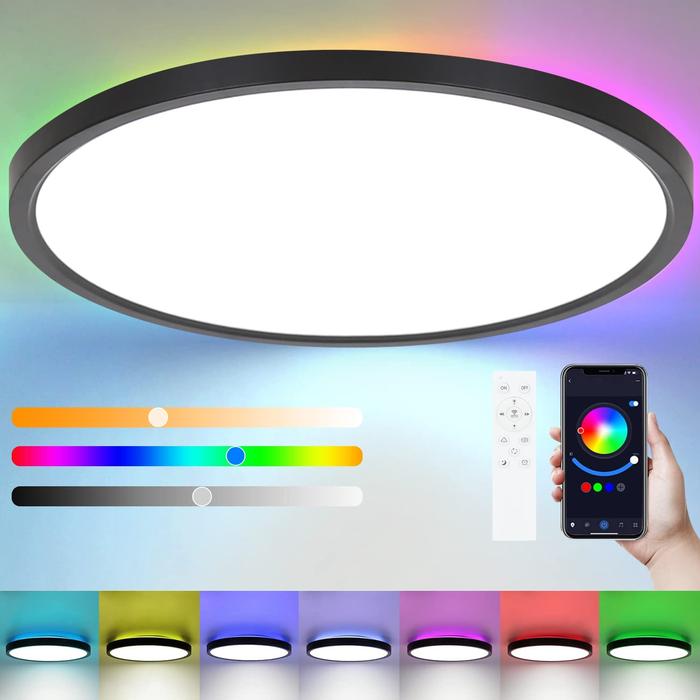 Gambar Ultra Thin Led Ceiling Lamp RGBCW Smart LED Round Ceiling Light 24W dari Sanitary Needs undefined Tokopedia