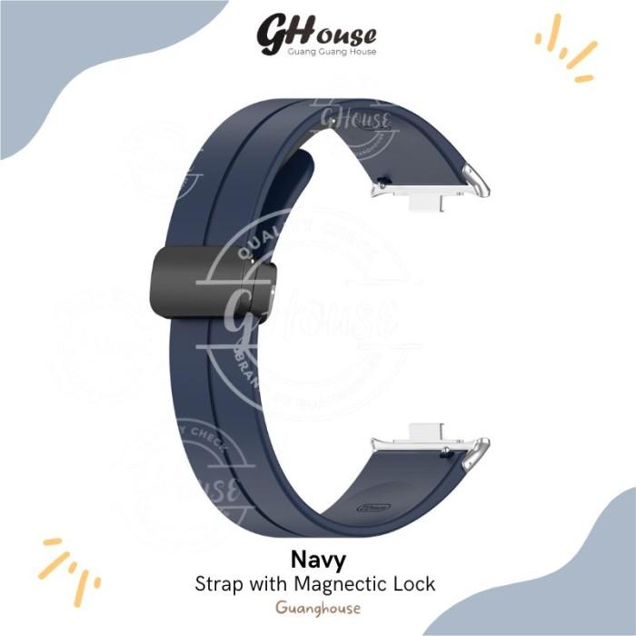 Gambar Strap Redmi Watch 4 Magnet Tali Strap Smartband 8 PRO Bahan Silicone - Navy, RedmiWatch4 dari GuangHouse undefined Tokopedia