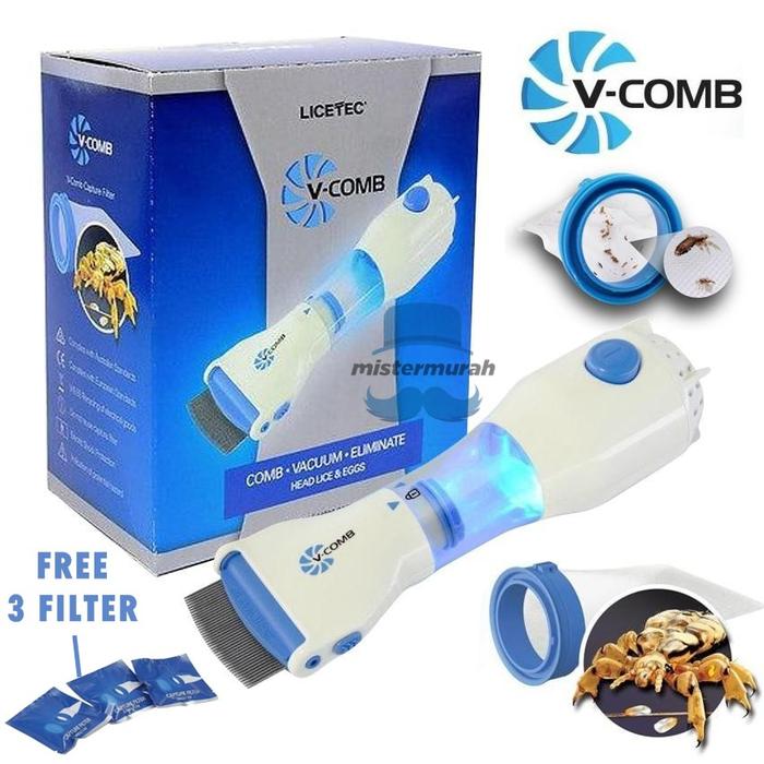 Gambar ORIGINAL V-COMB SERIT PENGHILANG SISIR KUTU ELEKTRIK SERIT RAMBUT dari Dhchb undefined Tokopedia