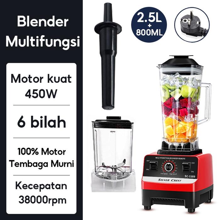 Gambar TIXX Blender 2.5L 220V 6 Pisau chopper Juicer Multifungsi Foodgrade Blender Kapasitas besar Mixer listrik Bahan PC kelas makanan Jus Sayuran Jus Biji-bijian Menggiling Smoothie MilkshakeGaransi Resmi 1 Tahun - Merah+Gelas kecil dari godblessyu undefined Tokopedia