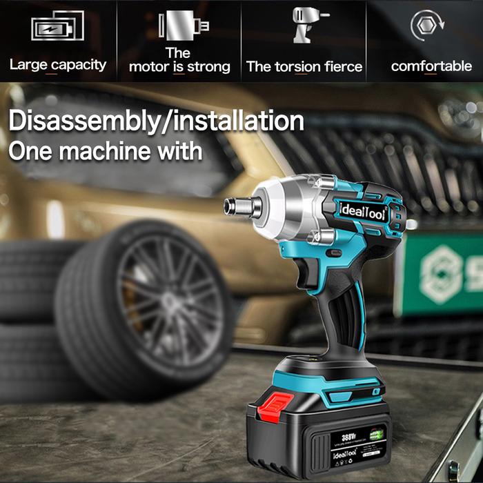 Gambar Brushss Cordss Ectric Impact Wrench 1/2Inch Power Tools dari Printilan Presiden undefined Tokopedia