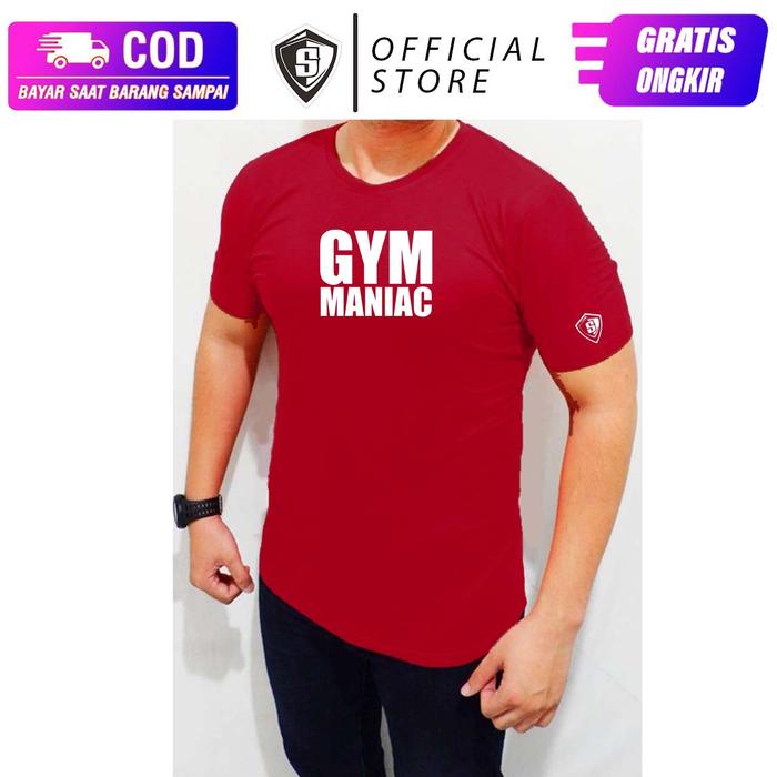 Gambar Kaos Fitness Gym Press Body Gym Maniac Stretch - Sesuai Foto, XXL dari Suryadinata undefined Tokopedia