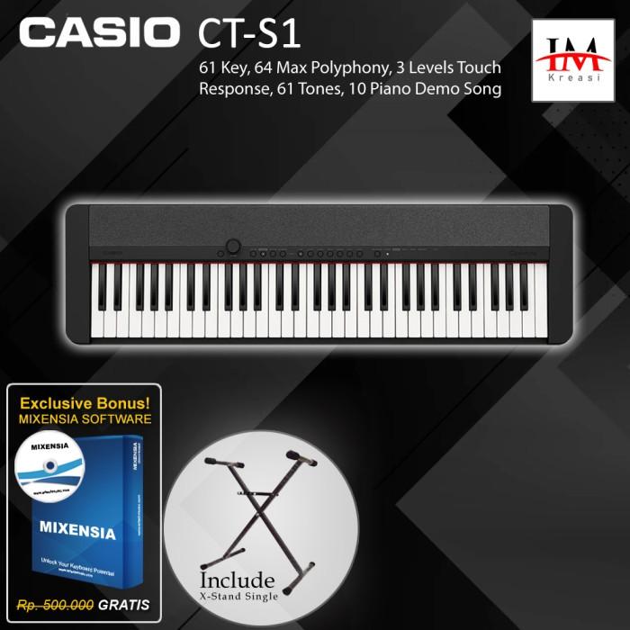 Gambar Keyboard Casio CT-S1 / CTS1 / CTS 1 Garansi Resmi - Keyboard-Stand, Red dari Intermedia Kreasi undefined Tokopedia