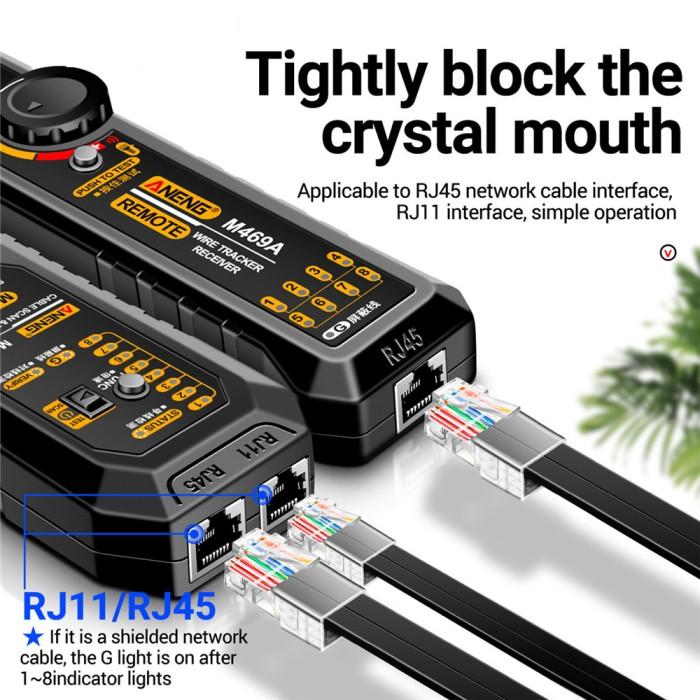 Gambar M469A Smart Network Cable Tester Rj45 Rj11 Cable Analyzer Line Finder Wire Tracker Receiver Networking Tool Network Repair Sets dari dinodino22 undefined Tokopedia