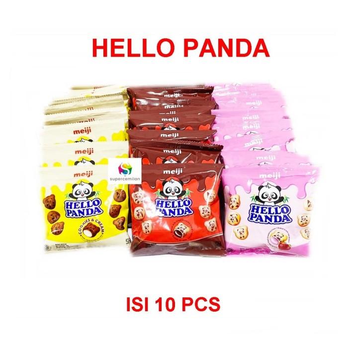 Gambar Meiji Hello Panda Cokelat / Strawberry / Cookies Cream (isi 10 pcs) dari Toko_Veriyu undefined Tokopedia