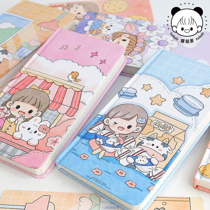 Gambar Office Supplies Cartoon Diy Girl Material Book Cute Note Book Handbook dari burung123 undefined Tokopedia
