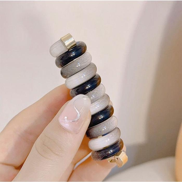 Gambar Ikat Rambut Korea Model Kabel Warna Warni Kuncir Kepang Ponytail - AHD 005-BLACK dari NonaCantik_NEW undefined Tokopedia