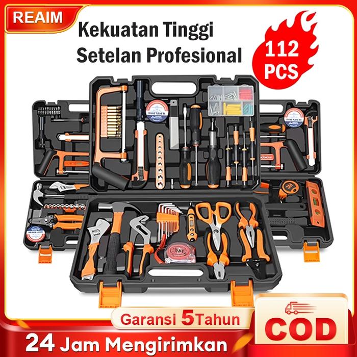 Gambar Hand Toolset 112Pcs Tool Kit Set Toolkit Toolbox Alat Rumah Tangga Kunci Set Tukang Alat Rumah 112 Multifungsi Tool Kit Set Alat Tukang dari jualspe undefined Tokopedia