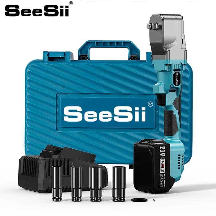 Gambar (IMPORT) SEESII 300N.m 1/2'' Brushless Right Angle Impact Wrench Electric Ratcheting Wrench Car Repair Power Tool for Makita 18v Battery dari Onlinestored id undefined Tokopedia
