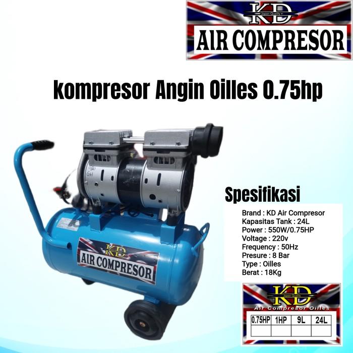 Gambar Kompresor Angin Oilles 3/4hp KD japan Quality Best dari BERKAHJAYA PERKAKAS undefined Tokopedia