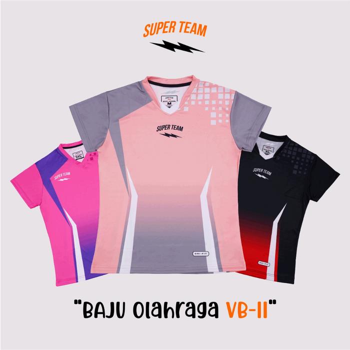 Gambar SUPER TEAM VB 11 Pakaian Olahraga Wanita full printing senam badminton lari sepeda volly dari Voubcherzz7591 undefined Tokopedia