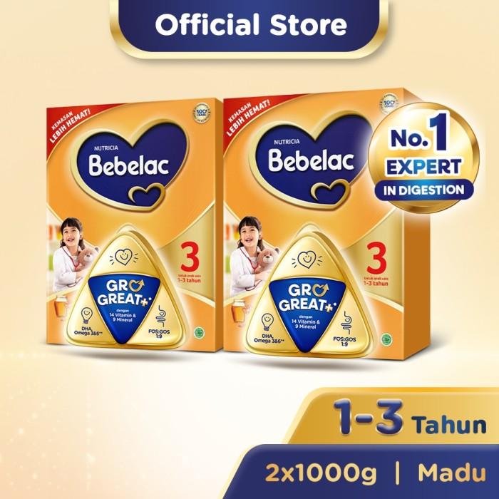 Gambar DMS - 267 PAKET 2 - BEBELAC 3 MADU SUSU PERTUMBUHAN BUBUK 1000 GR dari Dhimasadry undefined Tokopedia