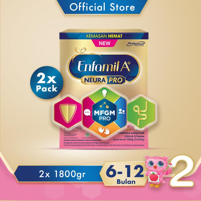 Gambar DMS - 577 ENFAMIL A+ 2 SUSU FORMULA BAYI PLAIN 1800GX2 dari Dhimasadry undefined Tokopedia
