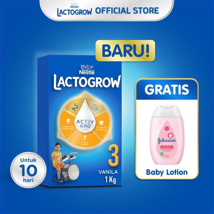 Gambar DMS - 486 NESTLÉ LACTOGROW 3 VANILLA SUSU BOX 1KG + BABY LOTION dari Dhimasadry undefined Tokopedia