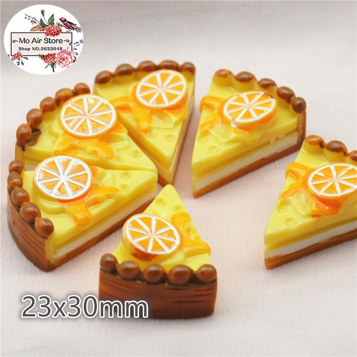 Gambar 10PCS 3D lemon cake Resin Flat back Cabochon miniature food Art Supply Decoration Charm Craft DIY 23x30mm dari Khim Shi Store undefined Tokopedia
