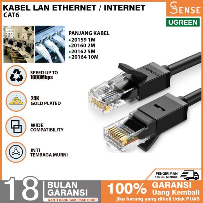 Cable Ugreen Cat 6A 1000Mbps 1M - Preto