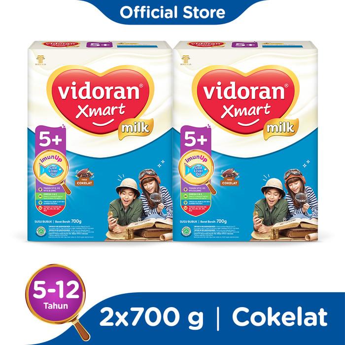 Gambar DMS - 765 VIDORAN XMART 5+ COKELAT 700GR SUSU FORMULA ANAK 5-12 TAHUN - 2 BOX dari Dhimasadry undefined Tokopedia