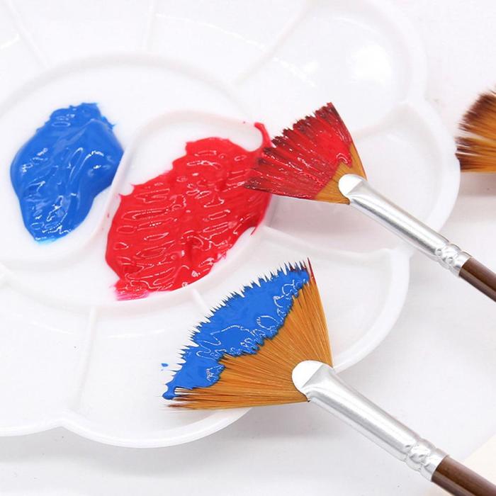 Gambar 1 Set Paint Brush Soft Bristles Wood Handle Comfortable Grip Fan Shape Drawing Brush Set School Supply dari Widdcent Shop undefined Tokopedia