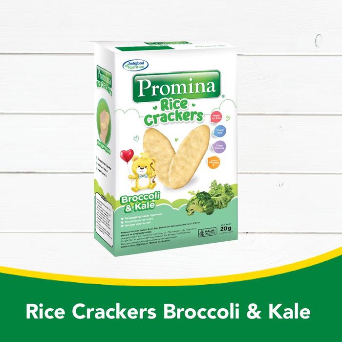Gambar Promina Rice Crackers / Snack Bayi / Snack Crackers / Makanan Ringan Bayi - Brokoli & Kale dari TEGUH ABADI undefined Tokopedia