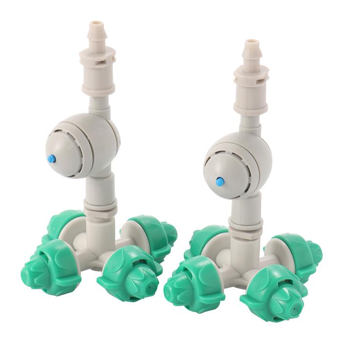 Gambar 6Pcs 4-way Misting Nozzles Kit with Anti-drip connector Atomization Fogger Garden Irrigation Greenhouse Humidify Cooling Nozzle dari BK IN Store undefined Tokopedia