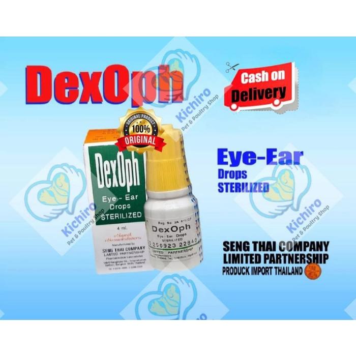 Gambar Dexoph 4 ml Dex Oph Obat Tetes Mata dan Telinga Ayam Bangkok Thailand Import dari rejo sapon undefined Tokopedia