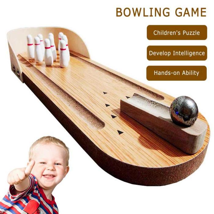 Gambar New Bowling Game Toy Not Easily Deformed Wooden Toys dari Michelangelo Store undefined Tokopedia