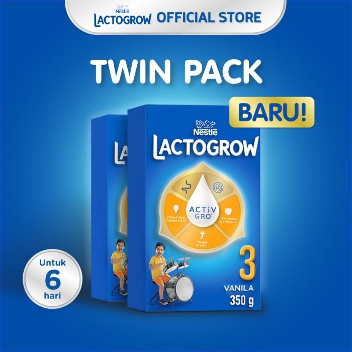 Gambar DMS - 156 NESTLÉ LACTOGROW 3 VANILA SUSU ANAK 1-3 TAHUN BOX 350G X2PCS dari Dhimasadry undefined Tokopedia