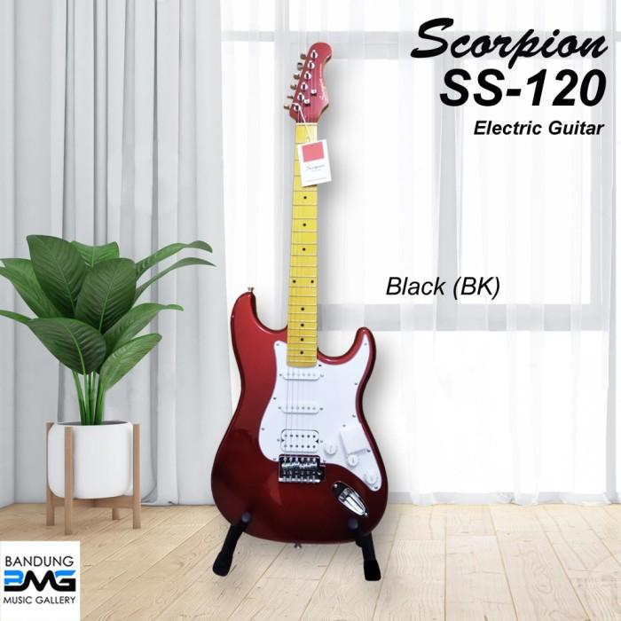 Gambar Scorpion SS120 Stratocaster Gitar Elektrik / SS 120 ORIGINAL - Black dari Bandung Music Gallery undefined 5 Tokopedia
