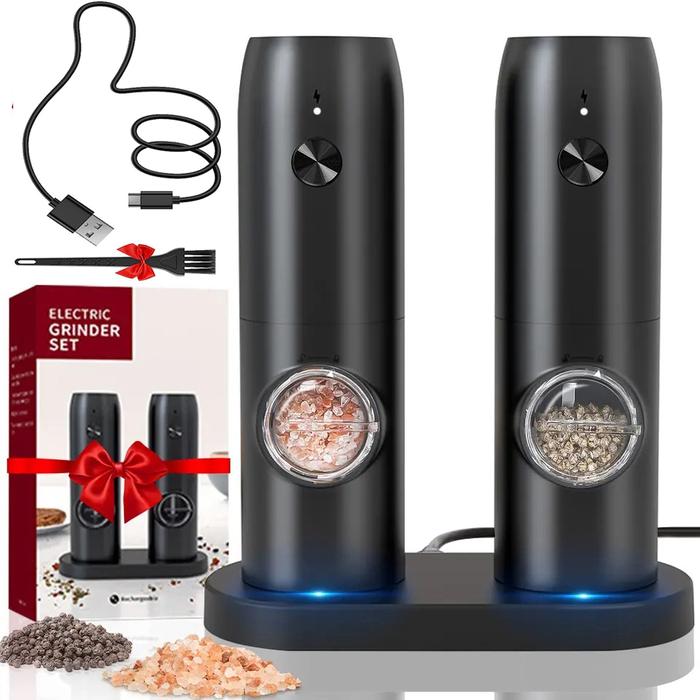 Gambar USB Rechargeable Electric Salt And Pepper Grinder With Adjustable Coarseness Refillable Mill Battery Powered Home Kitchen Gadget dari MULYANTI SEPRAY60 undefined Tokopedia