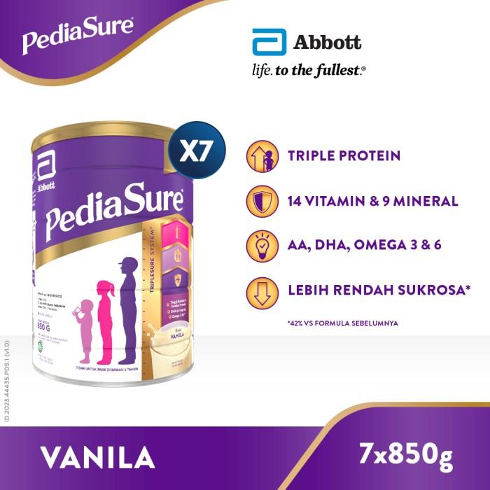 Gambar DMS - 678 PEDIASURE VANILA 850 G (1-10TH) - NUTRISI PERTUMBUHAN - 7 PCS dari Dhimasadry undefined Tokopedia