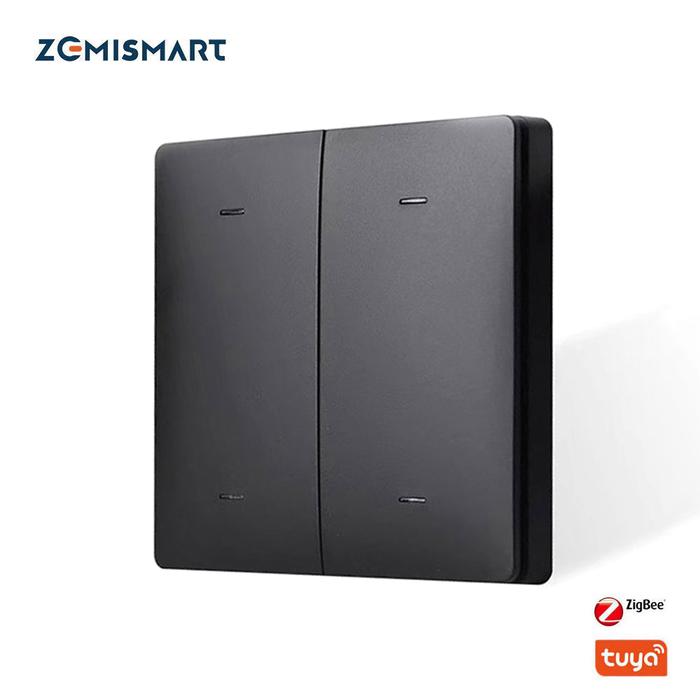 Gambar Zemismart Tuya Zigbee Wireless Scene Switch Control Smart Home Tuya Devices 1 2 3 4 Gangs Push Button Wall Remote Black dari Zhilu Wang undefined Tokopedia